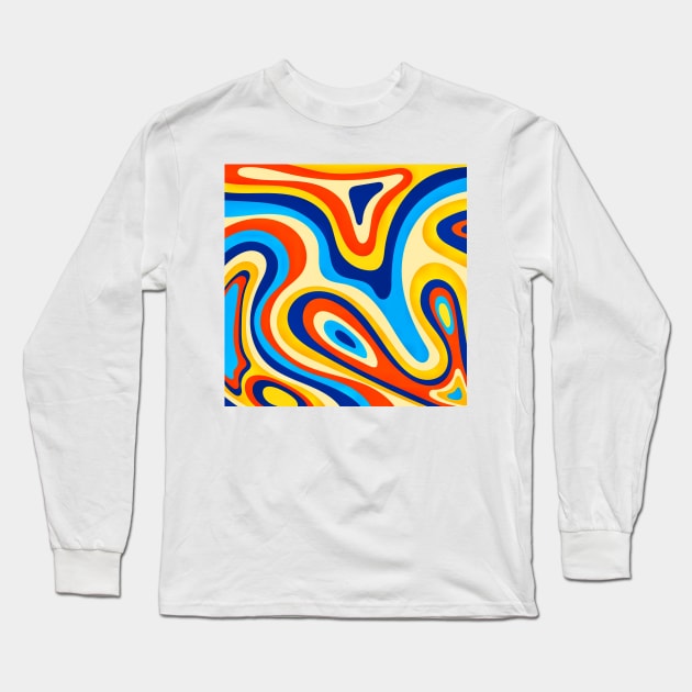 Psychedelic groovy pattern Long Sleeve T-Shirt by TheSkullArmy